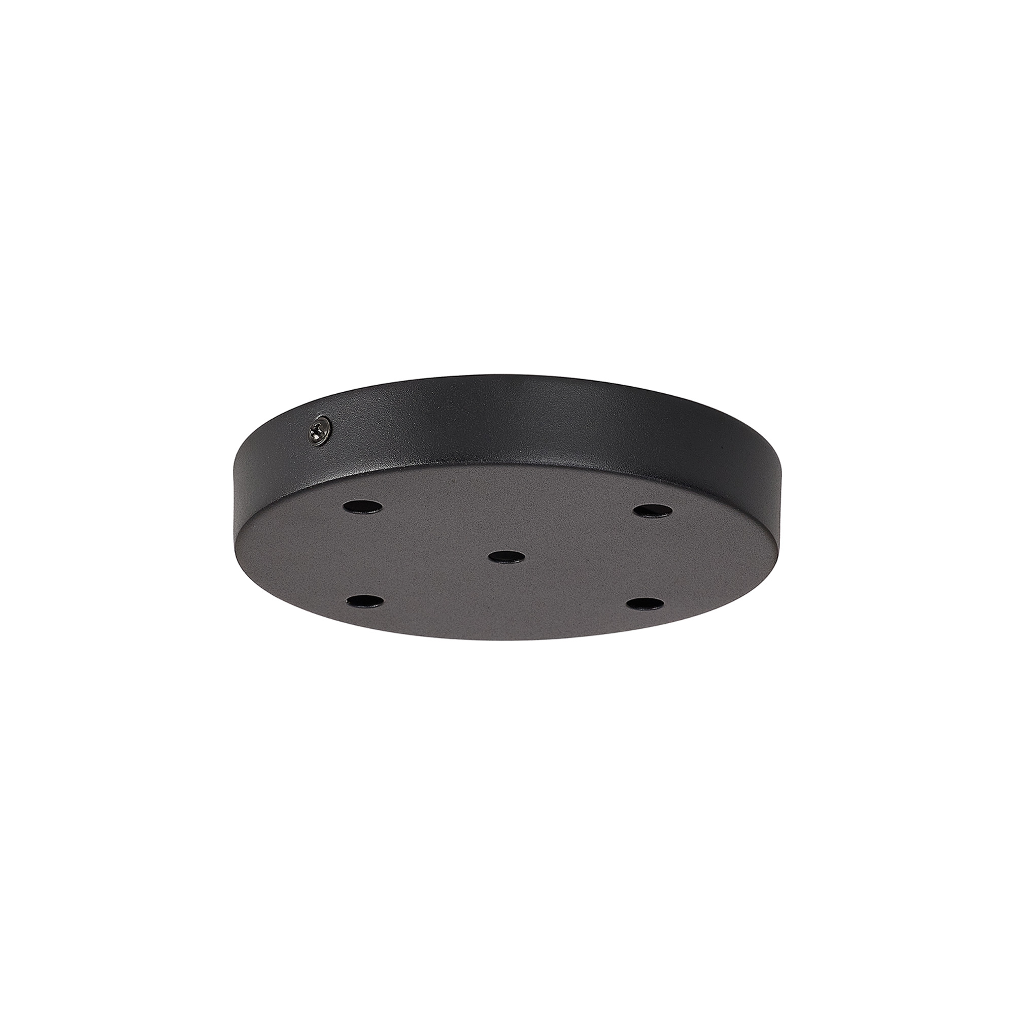 D0828BL  Hayes 5 Hole 15cm Round Ceiling Plate Satin Black